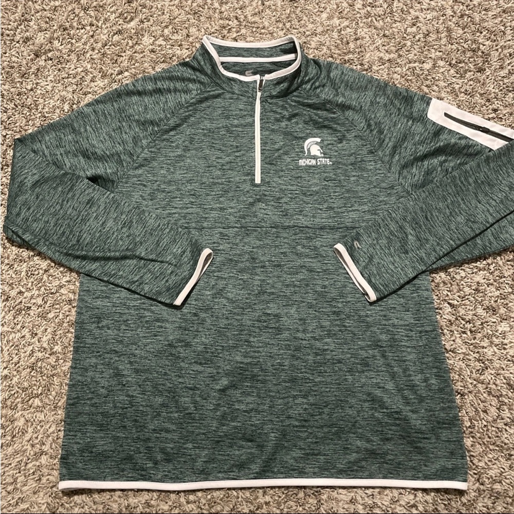 Michigan State 1/4 Zip Colosseum Mens Large Long Sleeve Lightweight Pullover
